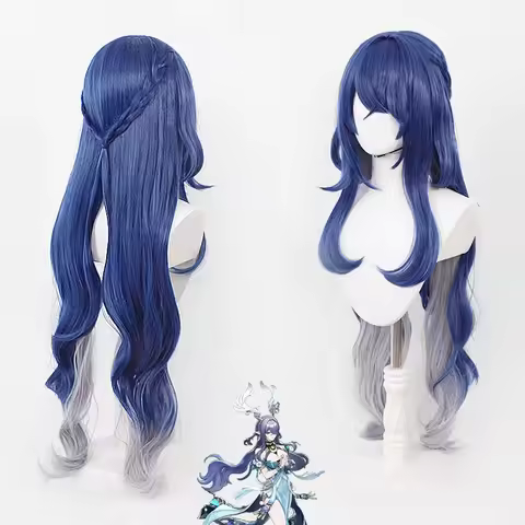 Anime Wig Lauma Cosplay Wigs Genshin Game Role-Playing Wigs Synthetic Wig with Bangs Daily School Pa