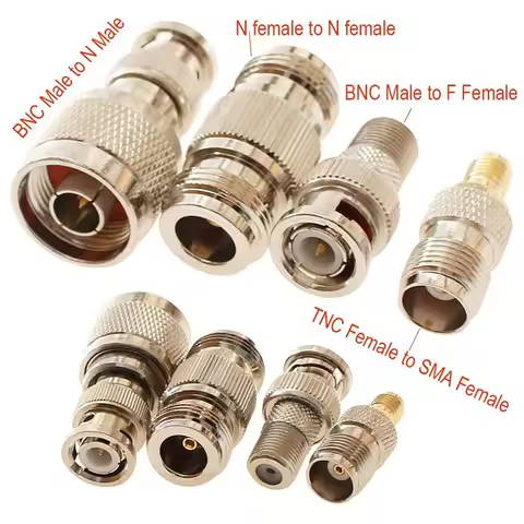 A43M SMA To N BNC TNC F Type Connectors Male Female Kits 20 in 1 N To SMA BNC To SMA TNC To SMA RF A