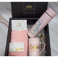 Large Gift Box Set Customised Tumbler & Customised Mug & Face Towel