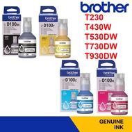 Original Brother Ink BTD100 Refill Ink for Printer T230 T430W T530DW T730DW T930DW (BK/C/M/Y)