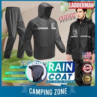 LADDERMAN Rain Coat Set Baju Hujan Motor Lelaki Perempuan Men Jaket Hujan Rainsuit with Pants Waterproof Jacket Raincoat