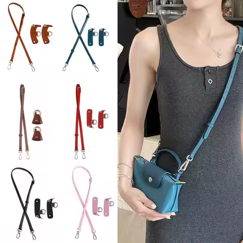 Leather Replacement Crossbody Bag Strap, Fit for Longchamp mini shoulder strap without punching modi