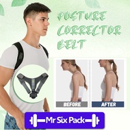 [Free Size] Posture Corrector Adjustable Spine Back Support Belt Unisex Clavicle Back Shoulder Lumbar Support