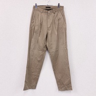 2000 年代古著Nike 高爾夫斜紋棉布褲，米色，褶皺，30 碼。