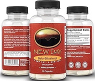 New Day Health | Pure Beta Sitosterol Natural Prostate Support Supplement - 90 Capsules, 500mg Complex | Naturally Supports Lower Cholesterol Levels, Prostate Health, Urinary Tract &amp; Bladder Control
