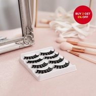 4 Sets of Natural Effect Thick False Eyelashes, Dramatic Curl, Perfect for Stunning Eye Makeup  4 Se