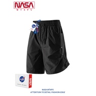 NASA WTAPS Summer Ice Silk Cool Sense Quick-Drying Sports Shorts Men's Pleated Design Loose Casual C