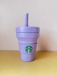 Stojo Starbucks collapsible cup 16oz purple 環保Stojo可摺疊咖啡杯 摺疊杯 粉紫色