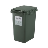 [特價]日本RISU SABIRO日本製掀蓋連結式分類垃圾桶-47L-3色可選-橄欖綠
