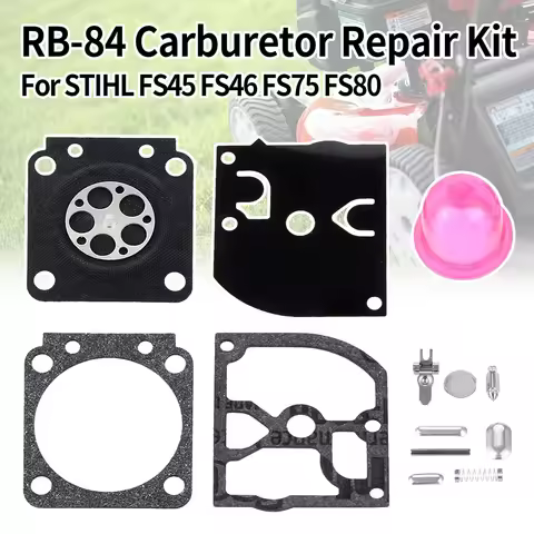 RB-84 Carburetor Repair Rebuild Kit Replacement For Stihl FS45 FS46 FS75 FS80 FS85 Trimmer For Zama 