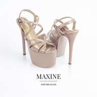 Jojo Bragais Maxine Nude-Glossy 6.5-Inch High Heels | Pageant Heels | Platform Heels