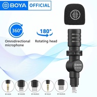 BOYA BY-M100 Wired Microphone Plug and Play Portable Audio Video Recording Mic for iPhone Android Ca