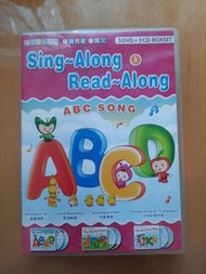 Sing~Along 1 Read~Along DVD 3隻 ABC SONG 唱誦兒歌學英文