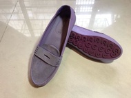 二手 日本 ccilu 豆豆鞋 紫色 麂皮 橡膠 雨鞋 24公分 38號 無鞋盒