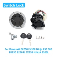 Motorcycle  Ignition Switch Gas Cap Cover Seat Lock Set For Kawasaki EX250 EX300 Ninja 250 300 ER250