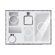 กล่องของขวัญอุปกรณ์เสริมสำหรับ iPhone ชุดอุปกรณ์เสริม5in1 PD20w ชาร์จเร็ว ที่ชาร์จไร้สาย เคสใส iPhon