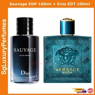 Combo 2Pcs ( Sauvage EDP + Versace Eros EDT ) Perfume