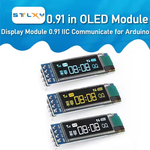 0.91 inch OLED module 0.91" white/Blue OLED 128X32 OLED LCD LED SSD1306 Display Module 0.91" IIC Com