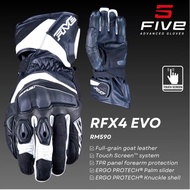 FIVE5 GLOVE RFX4 EVO TRACK AND ROAD USE 100% AUTHENTIC WITH 1 YEAR WARRANTY*