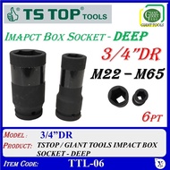 (22mm - 65mm) L-3/4" TSTOP / GIANT TOOLS IMPACT BOX SOCKET - DEEP - TTL-06