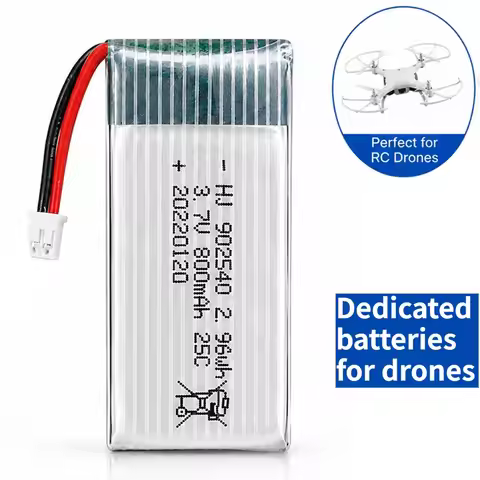 902540 3.7V 800mAh 25C Rechargeable Lithium Battery for Syma X5 X5C X5S X5SC X5HW X5HC X5SW X300 X40
