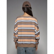 เสื้อสเวตเชิร์ตโอเวอร์ไซส์ลายทางแบบวินเทจย้อนยุค พร้อมลวดลายปักปี 1996 แฟชั่น Y2K ความสวยงามเสื้อผ้า