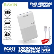 BAVIN PC097 10000mAh Powerbank Slim Size Universal Dual 2A USB Output and Dual 2A Input for Micro an
