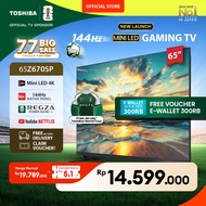 [AI 4K Mini LED TV] Toshiba 65" 4K UHD AI Smart TV - Dolby Vision IQ Dolby Atmos HDR10+ AMD Freesync
