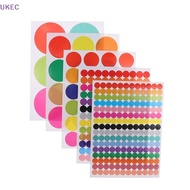 UKEC 10 Sheets Polka Circle Office Classroom Party Decoration Toys Diary Decoration Marking Sticker 