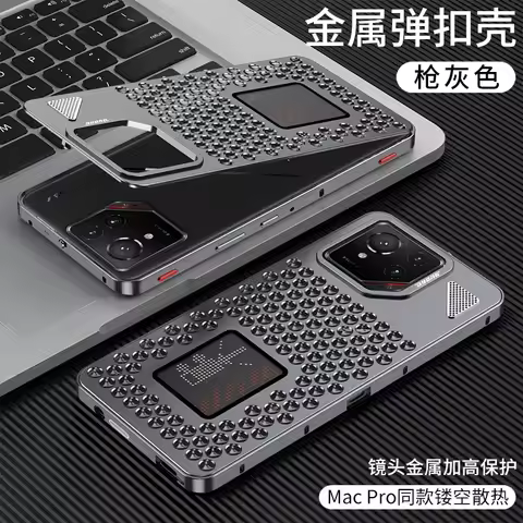 Case For ASUS ROG Phone 9 Pro Case Aluminium Alloy Metal Frame Cooling Bumper For ROG 9 9Pro Phone9P