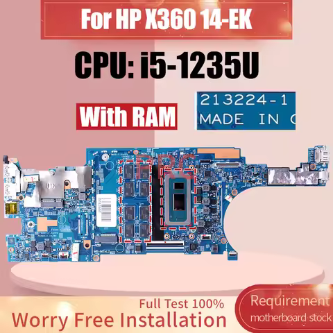213224-1 For HP Pavilion X360 14-EK Laptop Motherboard i5-1235U i7-1255U With RAM N41024-601 Noteboo