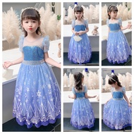 Disney Frozen Elsa princess Dress, Ice and Snow Love Princess Dress,princess Dress,Kids Dress,Girl Dress,Girl Long Dress,Ice and Snow Love Princess Dress,Popular Birthday Performance Skirt,party supplies costume dress,dress for kids girl,princess dress