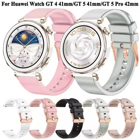 Official Color Silicone Strap For Huawei Watch GT 5/GT 4 41MM For Huawei Watch GT5 Pro 42MM Replacea