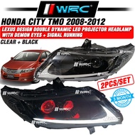 Honda City TMO 2008 - 2012 Lexus Design Double Led Dynamic Projector Headlamp With Demon Eyes + Sign