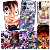 Case For Vivo V5 V5S V7 PLUS + V11i  V11 Pro Phone Back Cover Soft Black Tpu One Piece King Luffy