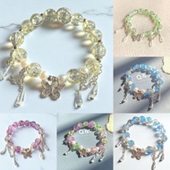 Aesthetic Bright Luminous Tassel Butterfly Crystal Glass For Bestie Friend Gift