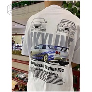NISSAN SKYLINE MOTORSPORT RACING Car T-shirt GTR 34 T Shirt Men