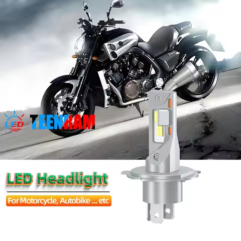 1PC H1 H4 H7 H11 LED Motorcycle Headlight Bulb 18000LM Moto Spotlight CSP 3570 Hi Low Lamp 12V 65W S