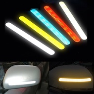 2 Pcs Auto Exterior Reflex Tape Car Rearview Mirror Reflector Driving Security Warning Strip Night Reflective Strip Car Reflectante Sticker