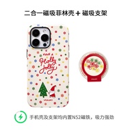 เคสโทรศัพท์แบบดูดซับแม่เหล็ก Ufology Original Christmas Santa สำหรับ iPhone 15 pro Max 14 pro 2-in-1