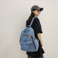 Denim Backpack Denim Backpack Washed Retro Japanese Denim Bag Girl Bag Student School Bag Pass Bag K