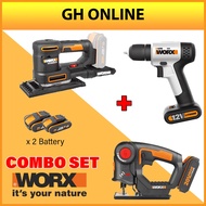 [WORX COMBO SET] CORDLESS DRILL CORDLESS MULTI SANDER CORDLESS AXIS MULTI-PURPOSE SAW
