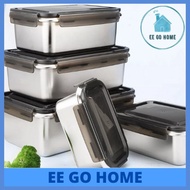 316 Stainless Steel Rectangle Food Container Storage Container Bento Airtight Lunch Box Antibacteria