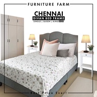 F&F : Chennai Luxury Swiss-Foundation Divan Queen Bed Frame/ Katil Single /Wardrobe/Wing chair