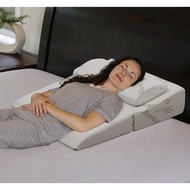 InteVision Memory Foam (32" x 25" x 6.5") Foldable Bed Wedge with Headrest Pillow System