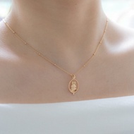 【Pinkoi x miffy】 Miffy 在睡覺純銀頸鏈 金色