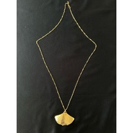 Monet Ginko Leaf Pendant Necklace