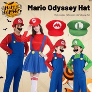 【In delivery】 Super Mario Bros Hat Mario Hat Cosplay Halloween Red Green Cap Bar Birthday Party Scene Headwear Duck Tongue Hat