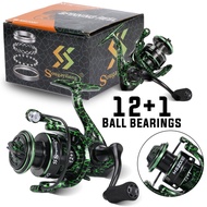 Sougayilang high quality Fishing Reel 12+1BB Metal Spool 2000 Series Fishing Reel 5.2:1 Gear Ratio E