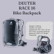 Deuter Race 16 (Black) | Bike Backpack | Lightweight